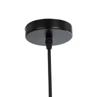 GLOBOSTAR® HARPER 01510 Μοντέρνο Κρεμαστό Φωτιστικό Οροφής με Ντουί 1 x E27 AC 220-240V IP20 - Διάφανο & Ασημί - Μ25 x Π25 x Υ30cm