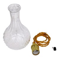 GLOBOSTAR® WHISKEY 01514 Vintage Κρεμαστό Φωτιστικό Οροφής με Ντουί 1 x E27 AC 220-240V IP20 - Διάφανο - Μ14 x Π14 x Υ23cm