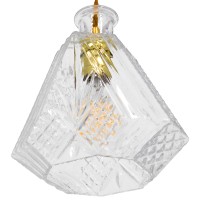GLOBOSTAR® WHISKEY 01515 Vintage Κρεμαστό Φωτιστικό Οροφής με Ντουί 1 x E27 AC 220-240V IP20 - Διάφανο - Μ11 x Π11 x Υ20cm