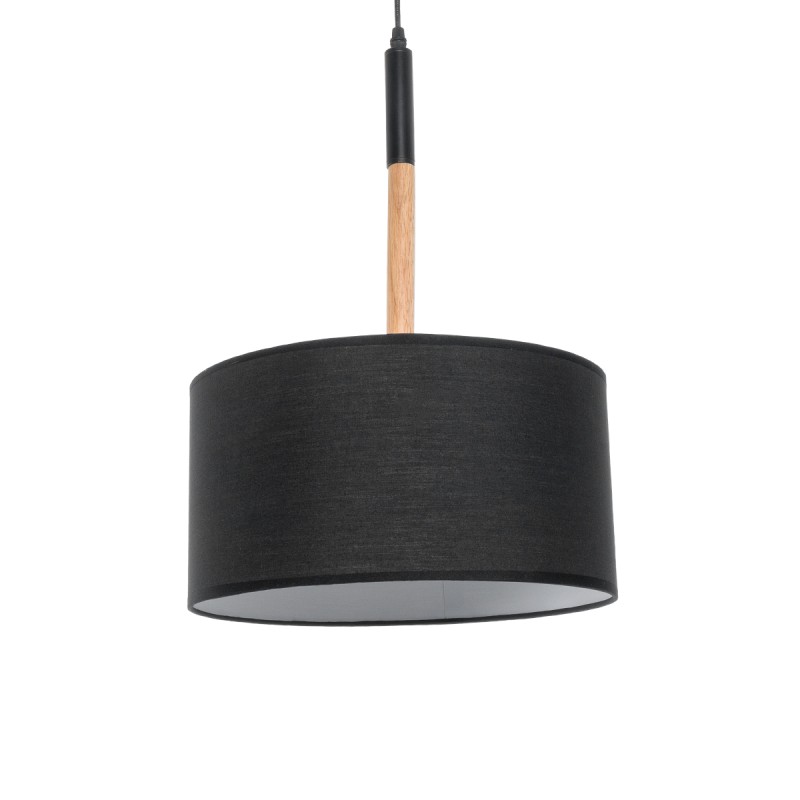 GLOBOSTAR® BRONX 01517 Μοντέρνο Κρεμαστό Φωτιστικό Οροφής με Ντουί 1 x E27 AC 220-240V IP20 - Μαύρο & Μπεζ - Μ35 x Π35 x Υ50cm