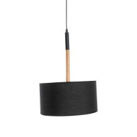 GLOBOSTAR® BRONX 01517 Μοντέρνο Κρεμαστό Φωτιστικό Οροφής με Ντουί 1 x E27 AC 220-240V IP20 - Μαύρο & Μπεζ - Μ35 x Π35 x Υ50cm