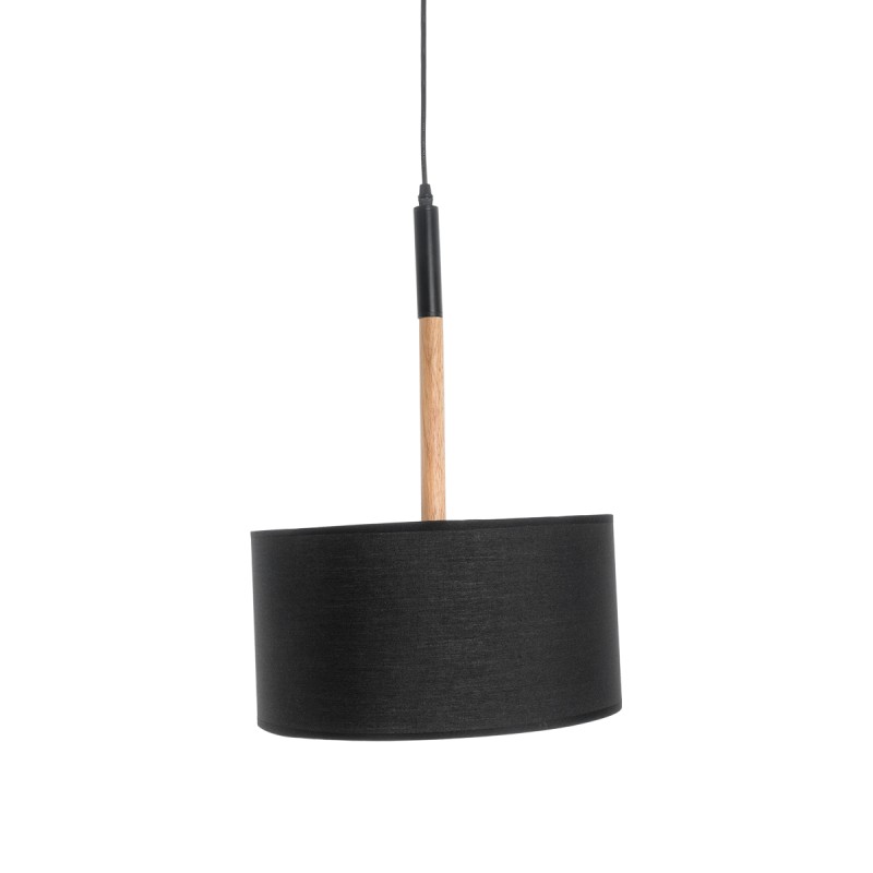 GLOBOSTAR® BRONX 01517 Μοντέρνο Κρεμαστό Φωτιστικό Οροφής με Ντουί 1 x E27 AC 220-240V IP20 - Μαύρο & Μπεζ - Μ35 x Π35 x Υ50cm