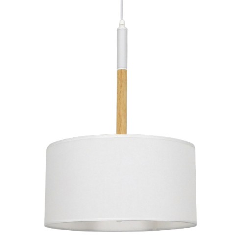 GLOBOSTAR® BRONX 01518 Μοντέρνο Κρεμαστό Φωτιστικό Οροφής με Ντουί 1 x E27 AC 220-240V IP20 - Λευκό - Μ35 x Π35 x Υ50cm