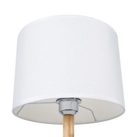 GLOBOSTAR® BRONX 01520 Μοντέρνο Επιτραπέζιο Φωτιστικό Πορτατίφ με Ντουί 1 x E27 AC 220-240V IP20 - Λευκό & Μπεζ - Μ25 x Π25 x Υ40cm