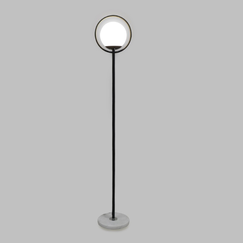 GLOBOSTAR® VERSAILLES 01540 Μοντέρνο Επιδαπέδιο Φωτιστικό με Ντουί 1 x E27 AC 220-240V IP20 - Μαύρο & Λευκό - Μ25 x Π25 x Υ150cm