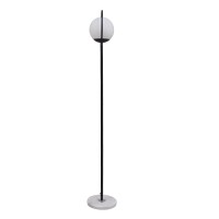 GLOBOSTAR® VERSAILLES 01540 Μοντέρνο Επιδαπέδιο Φωτιστικό με Ντουί 1 x E27 AC 220-240V IP20 - Μαύρο & Λευκό - Μ25 x Π25 x Υ150cm