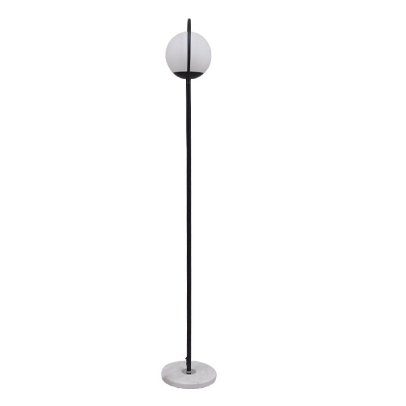 GLOBOSTAR® VERSAILLES 01540 Μοντέρνο Επιδαπέδιο Φωτιστικό με Ντουί 1 x E27 AC 220-240V IP20 - Μαύρο & Λευκό - Μ25 x Π25 x Υ150cm