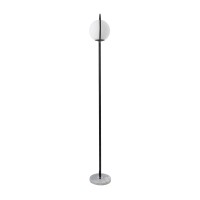 GLOBOSTAR® VERSAILLES 01540 Μοντέρνο Επιδαπέδιο Φωτιστικό με Ντουί 1 x E27 AC 220-240V IP20 - Μαύρο & Λευκό - Μ25 x Π25 x Υ150cm