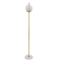 GLOBOSTAR® VERSAILLES 01541 Μοντέρνο Επιδαπέδιο Φωτιστικό με Ντουί 1 x E27 AC 220-240V IP20 - Χρυσό & Λευκό - Μ25 x Π25 x Υ150cm