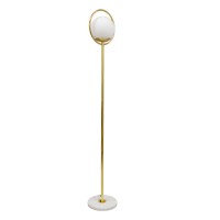 GLOBOSTAR® VERSAILLES 01541 Μοντέρνο Επιδαπέδιο Φωτιστικό με Ντουί 1 x E27 AC 220-240V IP20 - Χρυσό & Λευκό - Μ25 x Π25 x Υ150cm