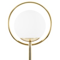 GLOBOSTAR® VERSAILLES 01541 Μοντέρνο Επιδαπέδιο Φωτιστικό με Ντουί 1 x E27 AC 220-240V IP20 - Χρυσό & Λευκό - Μ25 x Π25 x Υ150cm