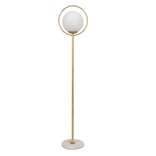 GLOBOSTAR® VERSAILLES 01543 Μοντέρνο Επιδαπέδιο Φωτιστικό με Ντουί 1 x E27 AC 220-240V IP20 - Χρυσό & Λευκό - Μ35 x Π35 x Υ170cm