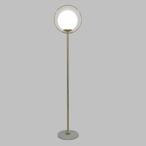 GLOBOSTAR® VERSAILLES 01543 Μοντέρνο Επιδαπέδιο Φωτιστικό με Ντουί 1 x E27 AC 220-240V IP20 - Χρυσό & Λευκό - Μ35 x Π35 x Υ170cm