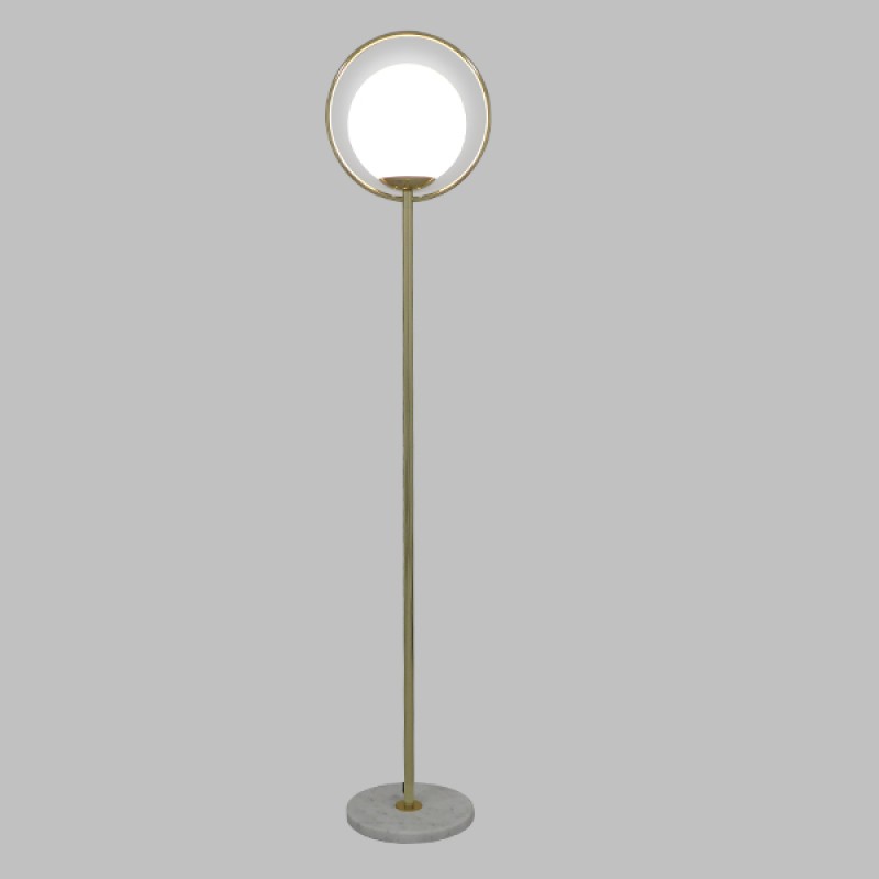 GLOBOSTAR® VERSAILLES 01543 Μοντέρνο Επιδαπέδιο Φωτιστικό με Ντουί 1 x E27 AC 220-240V IP20 - Χρυσό & Λευκό - Μ35 x Π35 x Υ170cm
