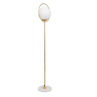 GLOBOSTAR® VERSAILLES 01543 Μοντέρνο Επιδαπέδιο Φωτιστικό με Ντουί 1 x E27 AC 220-240V IP20 - Χρυσό & Λευκό - Μ35 x Π35 x Υ170cm