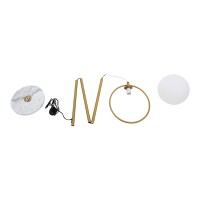 GLOBOSTAR® VERSAILLES 01543 Μοντέρνο Επιδαπέδιο Φωτιστικό με Ντουί 1 x E27 AC 220-240V IP20 - Χρυσό & Λευκό - Μ35 x Π35 x Υ170cm