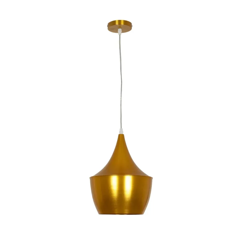 GLOBOSTAR® SHANGHAI 01544 Μοντέρνο Κρεμαστό Φωτιστικό Οροφής με Ντουί 1 x E27 AC 220-240V IP20 - Χρυσό Πλατίνα - Μ24 x Π24 x Υ30cm