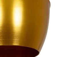 GLOBOSTAR® SHANGHAI 01544 Μοντέρνο Κρεμαστό Φωτιστικό Οροφής με Ντουί 1 x E27 AC 220-240V IP20 - Χρυσό Πλατίνα - Μ24 x Π24 x Υ30cm