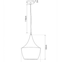 GLOBOSTAR® SHANGHAI 01544 Μοντέρνο Κρεμαστό Φωτιστικό Οροφής με Ντουί 1 x E27 AC 220-240V IP20 - Χρυσό Πλατίνα - Μ24 x Π24 x Υ30cm