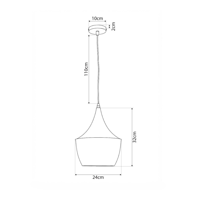 GLOBOSTAR® SHANGHAI 01544 Μοντέρνο Κρεμαστό Φωτιστικό Οροφής με Ντουί 1 x E27 AC 220-240V IP20 - Χρυσό Πλατίνα - Μ24 x Π24 x Υ30cm
