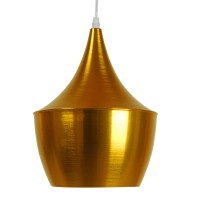 GLOBOSTAR® SHANGHAI 01544 Μοντέρνο Κρεμαστό Φωτιστικό Οροφής με Ντουί 1 x E27 AC 220-240V IP20 - Χρυσό Πλατίνα - Μ24 x Π24 x Υ30cm