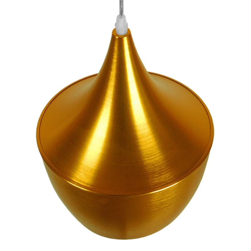 GLOBOSTAR® SHANGHAI 01544 Μοντέρνο Κρεμαστό Φωτιστικό Οροφής με Ντουί 1 x E27 AC 220-240V IP20 - Χρυσό Πλατίνα - Μ24 x Π24 x Υ30cm