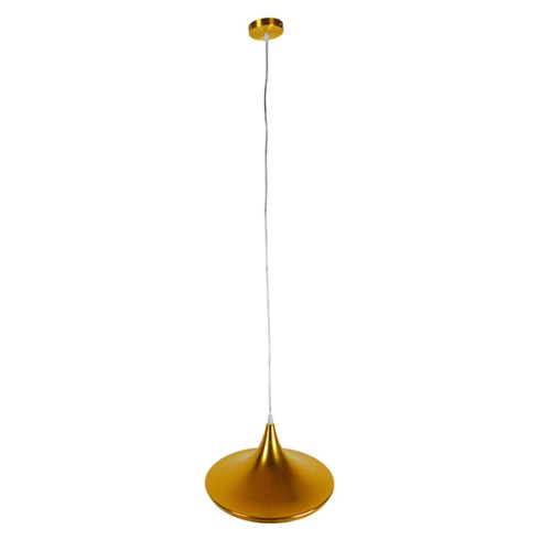 GLOBOSTAR® SHANGHAI 01545 Μοντέρνο Κρεμαστό Φωτιστικό Οροφής με Ντουί 1 x E27 AC 220-240V IP20 - Χρυσό - Μ37 x Π37 x Υ20cm
