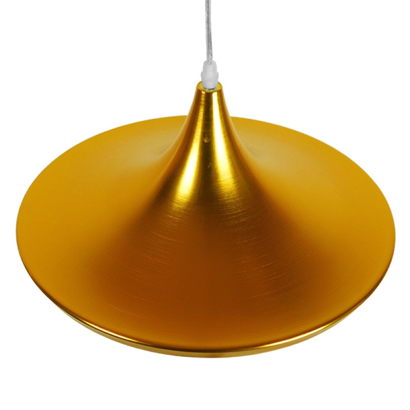 GLOBOSTAR® SHANGHAI 01545 Μοντέρνο Κρεμαστό Φωτιστικό Οροφής με Ντουί 1 x E27 AC 220-240V IP20 - Χρυσό - Μ37 x Π37 x Υ20cm