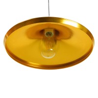 GLOBOSTAR® SHANGHAI 01545 Μοντέρνο Κρεμαστό Φωτιστικό Οροφής με Ντουί 1 x E27 AC 220-240V IP20 - Χρυσό - Μ37 x Π37 x Υ20cm