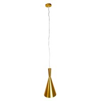 GLOBOSTAR® SHANGHAI 01546 Μοντέρνο Κρεμαστό Φωτιστικό Οροφής με Ντουί 1 x E27 AC 220-240V IP20 - Χρυσό - Μ18 x Π18 x Υ38.5cm