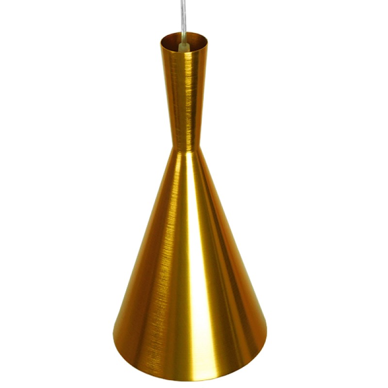 GLOBOSTAR® SHANGHAI 01546 Μοντέρνο Κρεμαστό Φωτιστικό Οροφής με Ντουί 1 x E27 AC 220-240V IP20 - Χρυσό - Μ18 x Π18 x Υ38.5cm