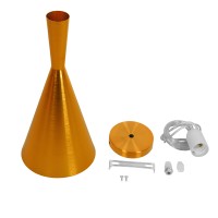 GLOBOSTAR® SHANGHAI 01546 Μοντέρνο Κρεμαστό Φωτιστικό Οροφής με Ντουί 1 x E27 AC 220-240V IP20 - Χρυσό - Μ18 x Π18 x Υ38.5cm