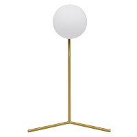 GLOBOSTAR® ELFIS 01551 Μοντέρνο Επιτραπέζιο Φωτιστικό Πορτατίφ με Ντουί 1 x E27 AC 220-240V IP20 - Χρυσό & Λευκό - Μ15 x Π15 x Υ53cm