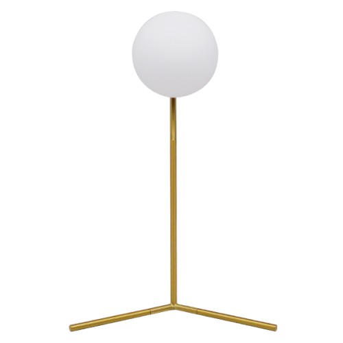 GLOBOSTAR® ELFIS 01551 Μοντέρνο Επιτραπέζιο Φωτιστικό Πορτατίφ με Ντουί 1 x E27 AC 220-240V IP20 - Χρυσό & Λευκό - Μ15 x Π15 x Υ53cm