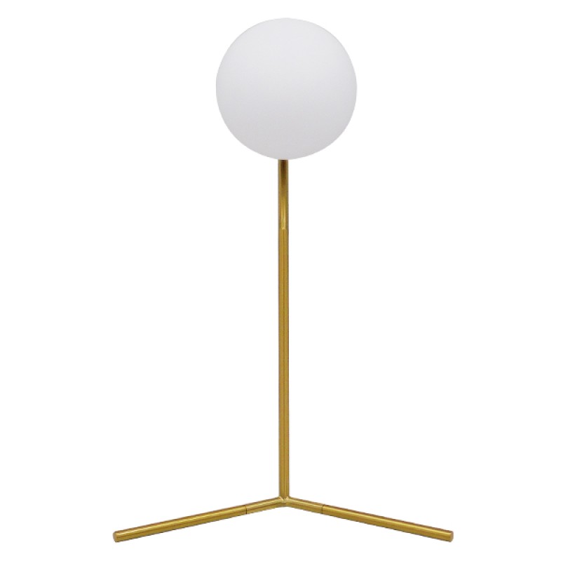 GLOBOSTAR® ELFIS 01551 Μοντέρνο Επιτραπέζιο Φωτιστικό Πορτατίφ με Ντουί 1 x E27 AC 220-240V IP20 - Χρυσό & Λευκό - Μ15 x Π15 x Υ53cm