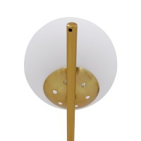GLOBOSTAR® ELFIS 01551 Μοντέρνο Επιτραπέζιο Φωτιστικό Πορτατίφ με Ντουί 1 x E27 AC 220-240V IP20 - Χρυσό & Λευκό - Μ15 x Π15 x Υ53cm
