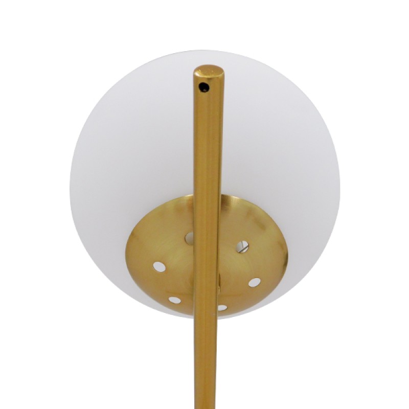 GLOBOSTAR® ELFIS 01551 Μοντέρνο Επιτραπέζιο Φωτιστικό Πορτατίφ με Ντουί 1 x E27 AC 220-240V IP20 - Χρυσό & Λευκό - Μ15 x Π15 x Υ53cm