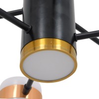 GLOBOSTAR® ORNATE 01553 Μοντέρνο Φωτιστικό Οροφής LED 104W 8320lm 360° AC 220-240V IP20 Φυσικό Λευκό 4500K - Lumileds SMD Chip - Μαύρο & Χάλκινο - Μ65 x Π65 x Υ70cm - 2 Χρόνια Εγγύηση