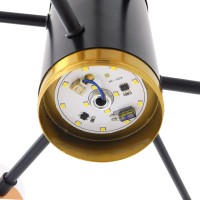 GLOBOSTAR® ORNATE 01553 Μοντέρνο Φωτιστικό Οροφής LED 104W 8320lm 360° AC 220-240V IP20 Φυσικό Λευκό 4500K - Lumileds SMD Chip - Μαύρο & Χάλκινο - Μ65 x Π65 x Υ70cm - 2 Χρόνια Εγγύηση