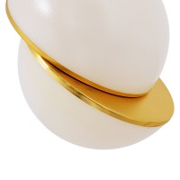 GLOBOSTAR® HUDSON 01555 Μοντέρνο Κρεμαστό Φωτιστικό Οροφής με Ντουί 1 x E27 AC 220-240V IP20 - Λευκό & Χρυσό - Μ30 x Π30 x Υ34cm