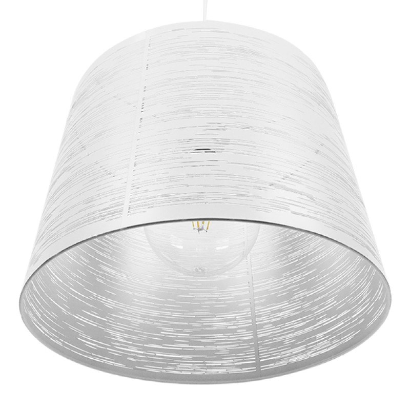 GLOBOSTAR® ACCADEMIA 01557 Μοντέρνο Κρεμαστό Φωτιστικό Οροφής με Ντουί 1 x E27 AC 220-240V IP20 - Λευκό - Μ35 x Π35 x Υ25cm