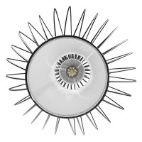 GLOBOSTAR® LILY 01558 Vintage Κρεμαστό Φωτιστικό Οροφής με Ντουί 1 x E27 AC 220-240V IP20 - Μαύρο & Λευκό - Μ43 x Π43 x Υ55cm