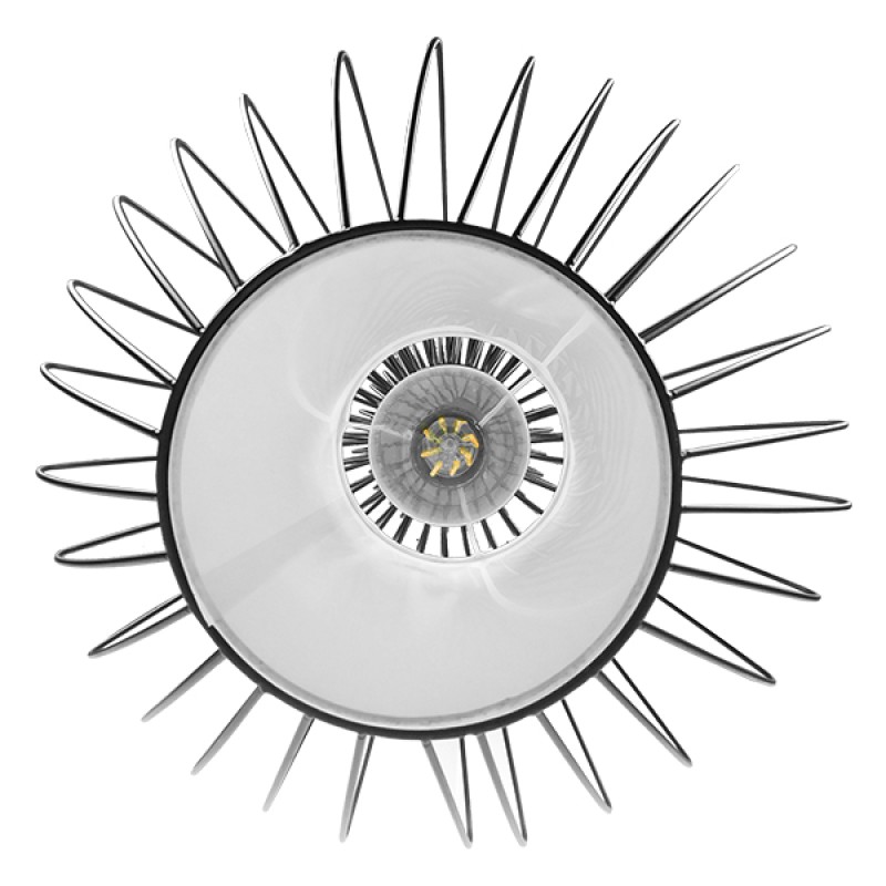 GLOBOSTAR® LILY 01558 Vintage Κρεμαστό Φωτιστικό Οροφής με Ντουί 1 x E27 AC 220-240V IP20 - Μαύρο & Λευκό - Μ43 x Π43 x Υ55cm