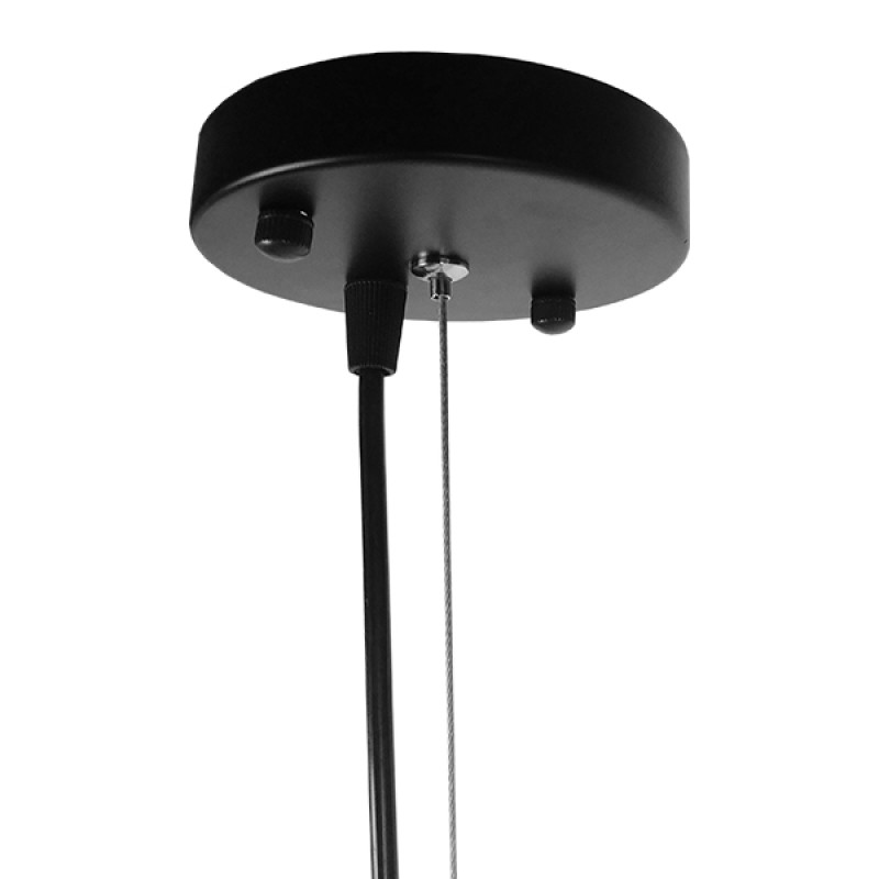 GLOBOSTAR® LILY 01558 Vintage Κρεμαστό Φωτιστικό Οροφής με Ντουί 1 x E27 AC 220-240V IP20 - Μαύρο & Λευκό - Μ43 x Π43 x Υ55cm