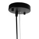 GloboStar® LILY 01558 Vintage Industrial Κρεμαστό Φωτιστικό Οροφής Μονόφωτο Μαύρο Μεταλλικό Πλέγμα και Υφασμάτινο Εσωτερικό Καπέλο Φ40 x Υ60cm