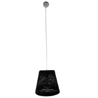GLOBOSTAR® PLAYROOM 01563 Vintage Κρεμαστό Φωτιστικό Οροφής με Ντουί 1 x E27 AC 220-240V IP20 - Μαύρο - Μ32 x Π32 x Υ27cm