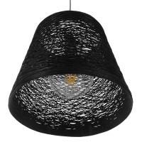 GLOBOSTAR® PLAYROOM 01563 Vintage Κρεμαστό Φωτιστικό Οροφής με Ντουί 1 x E27 AC 220-240V IP20 - Μαύρο - Μ32 x Π32 x Υ27cm