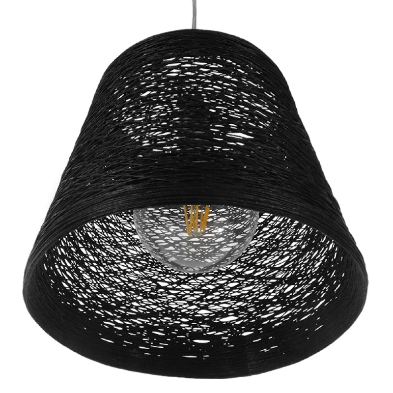 GLOBOSTAR® PLAYROOM 01563 Vintage Κρεμαστό Φωτιστικό Οροφής με Ντουί 1 x E27 AC 220-240V IP20 - Μαύρο - Μ32 x Π32 x Υ27cm