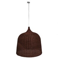 GLOBOSTAR® BAHAMAS 01569 Boho Κρεμαστό Φωτιστικό Οροφής με Ντουί 1 x E27 AC 220-240V IP20 - Καφέ - Μ90 x Π90 x Y90cm