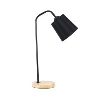 GLOBOSTAR® BARNABY 01573 Μοντέρνο Επιτραπέζιο Φωτιστικό Πορτατίφ με Ντουί 1 x E27 AC 220-240V IP20 - Μαύρο & Μπεζ - Μ15 x Π33 x Υ50cm